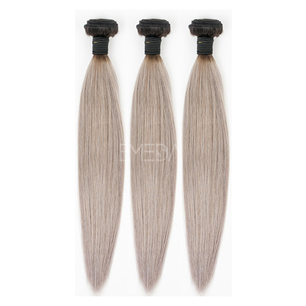 Grade 7A Peruvian grey hair extensions YJ179